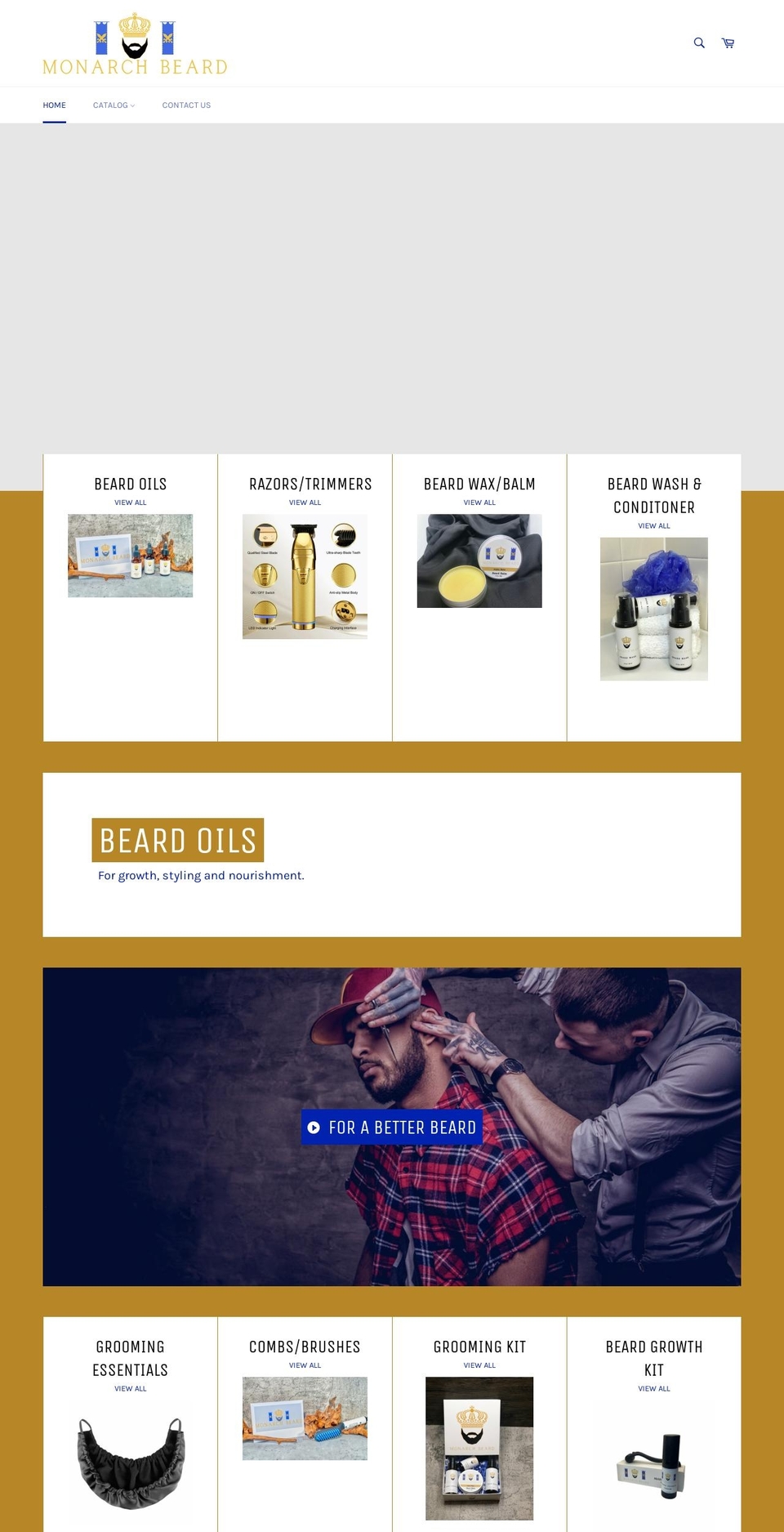 DropShipForSale Shopify theme site example monarchbeard.com