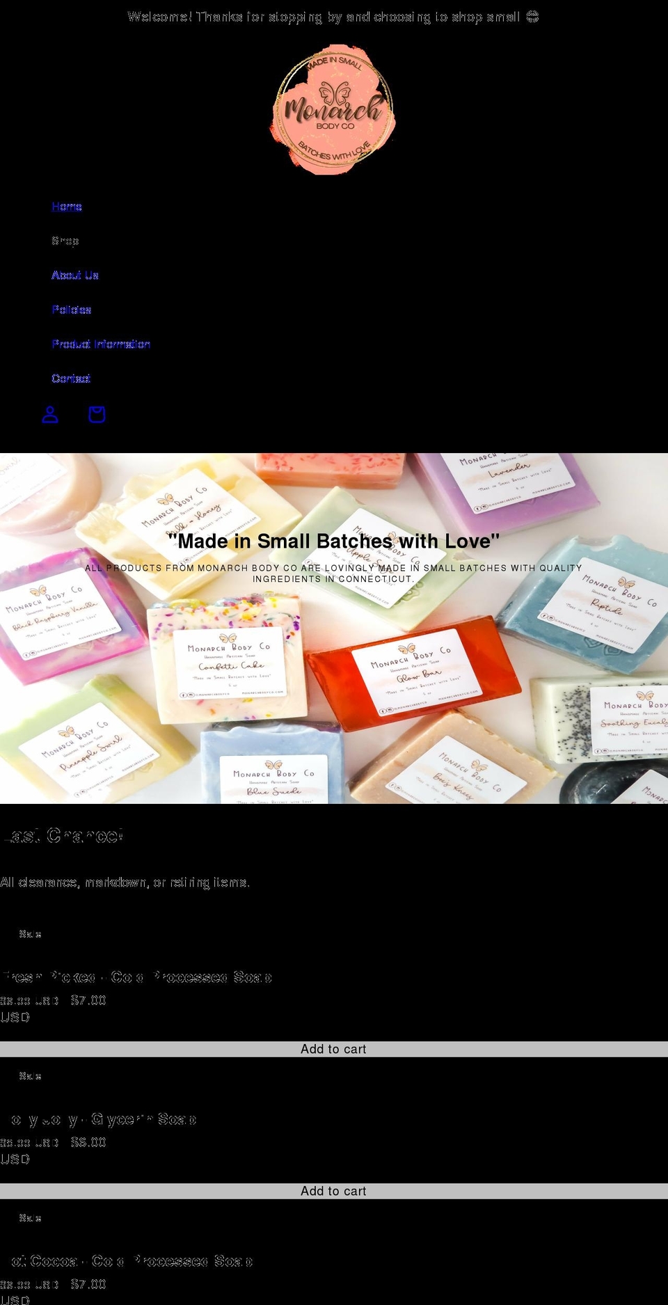 monarchbodyco.com shopify website screenshot