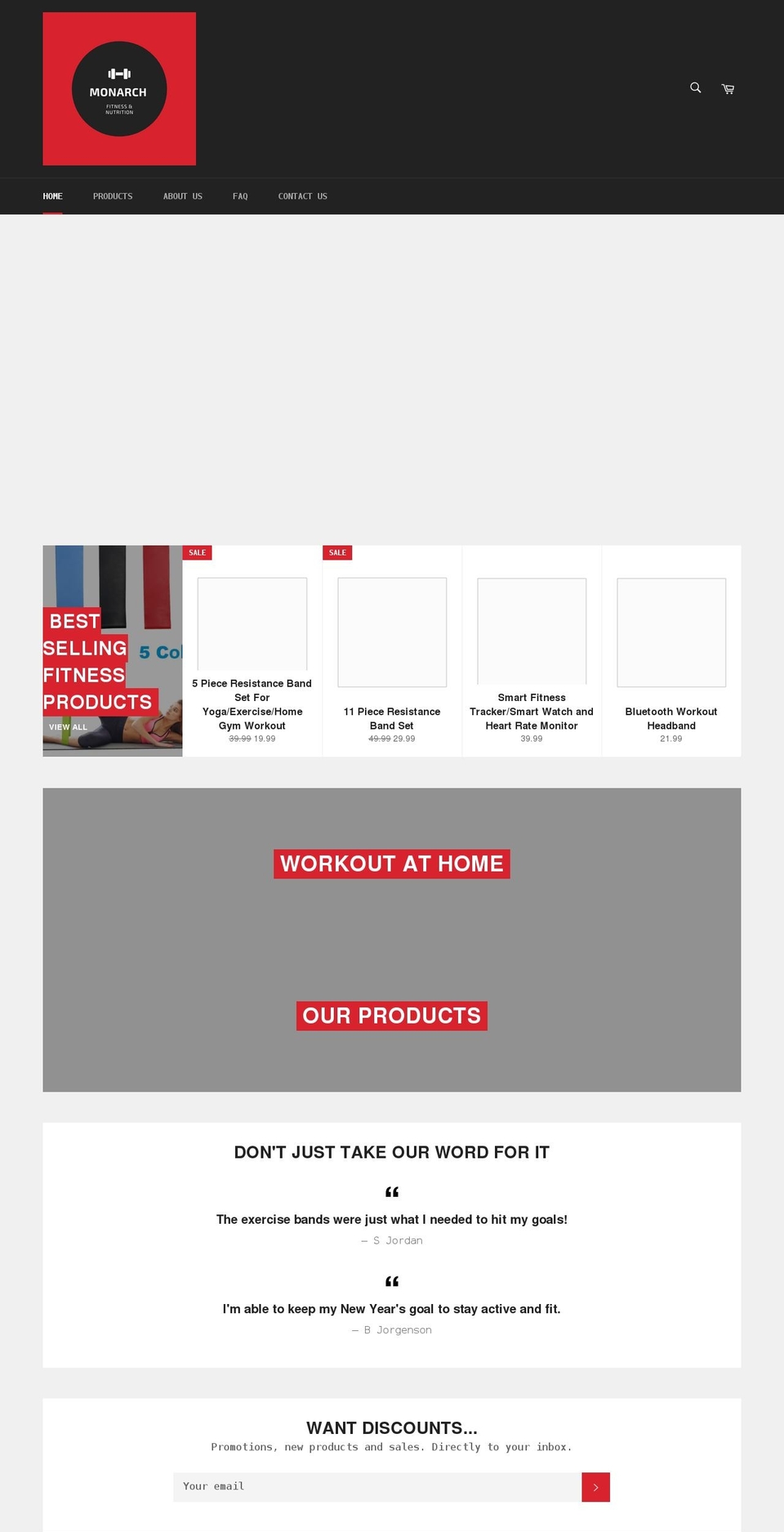 monarchfitnessandnutrition.com shopify website screenshot