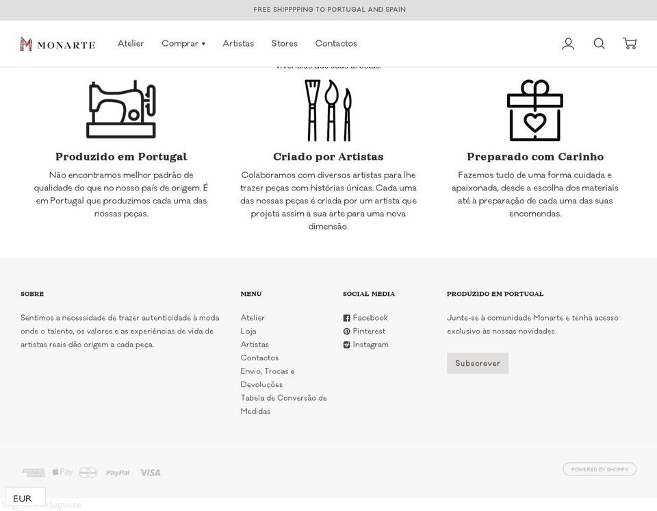 ss Shopify theme site example monarte.com