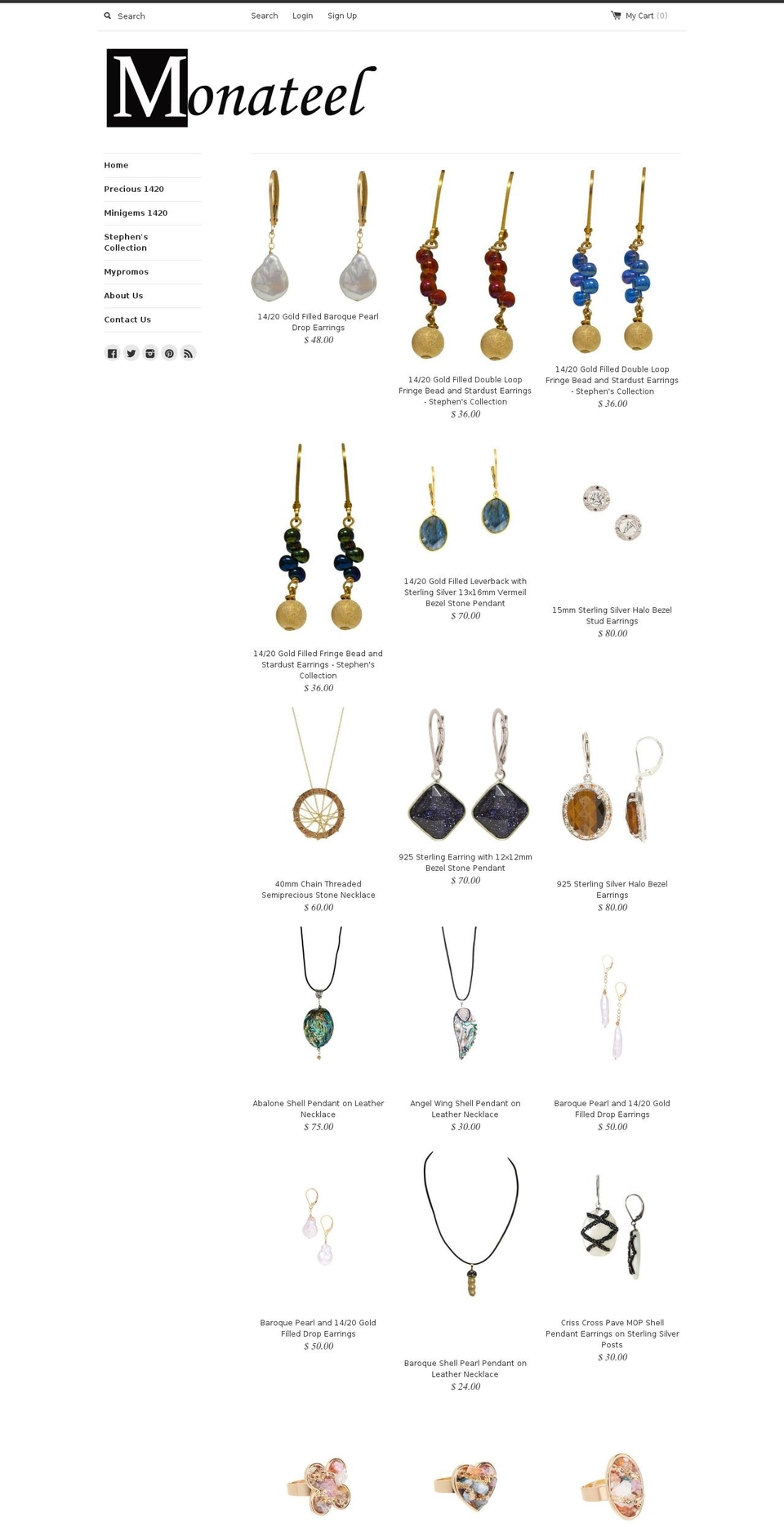 monateel.com shopify website screenshot