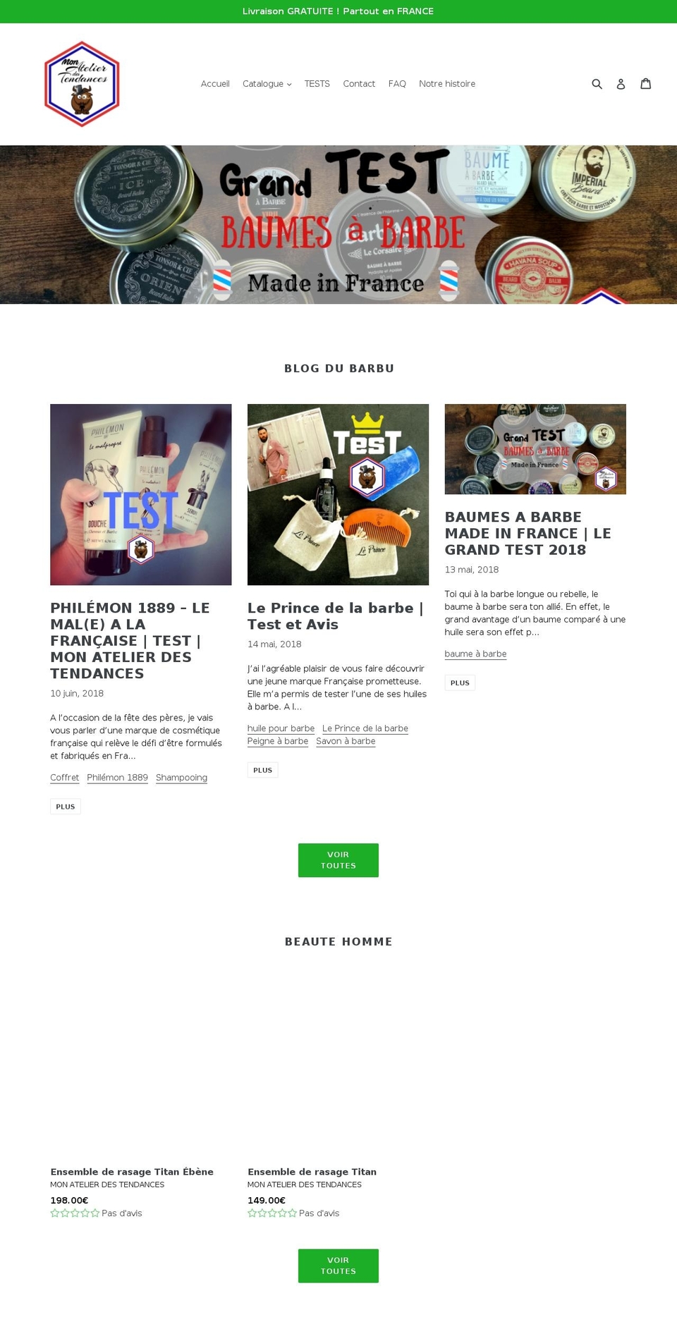 monatelierdestendances.com — Shopify storefront screenshot