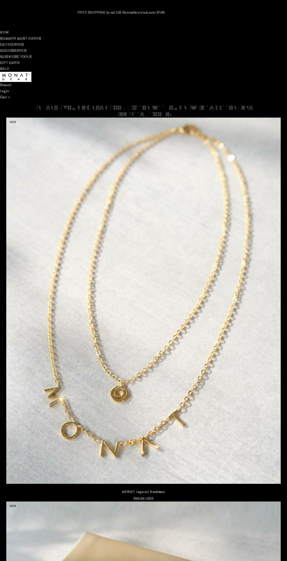 monatgear.com shopify website screenshot