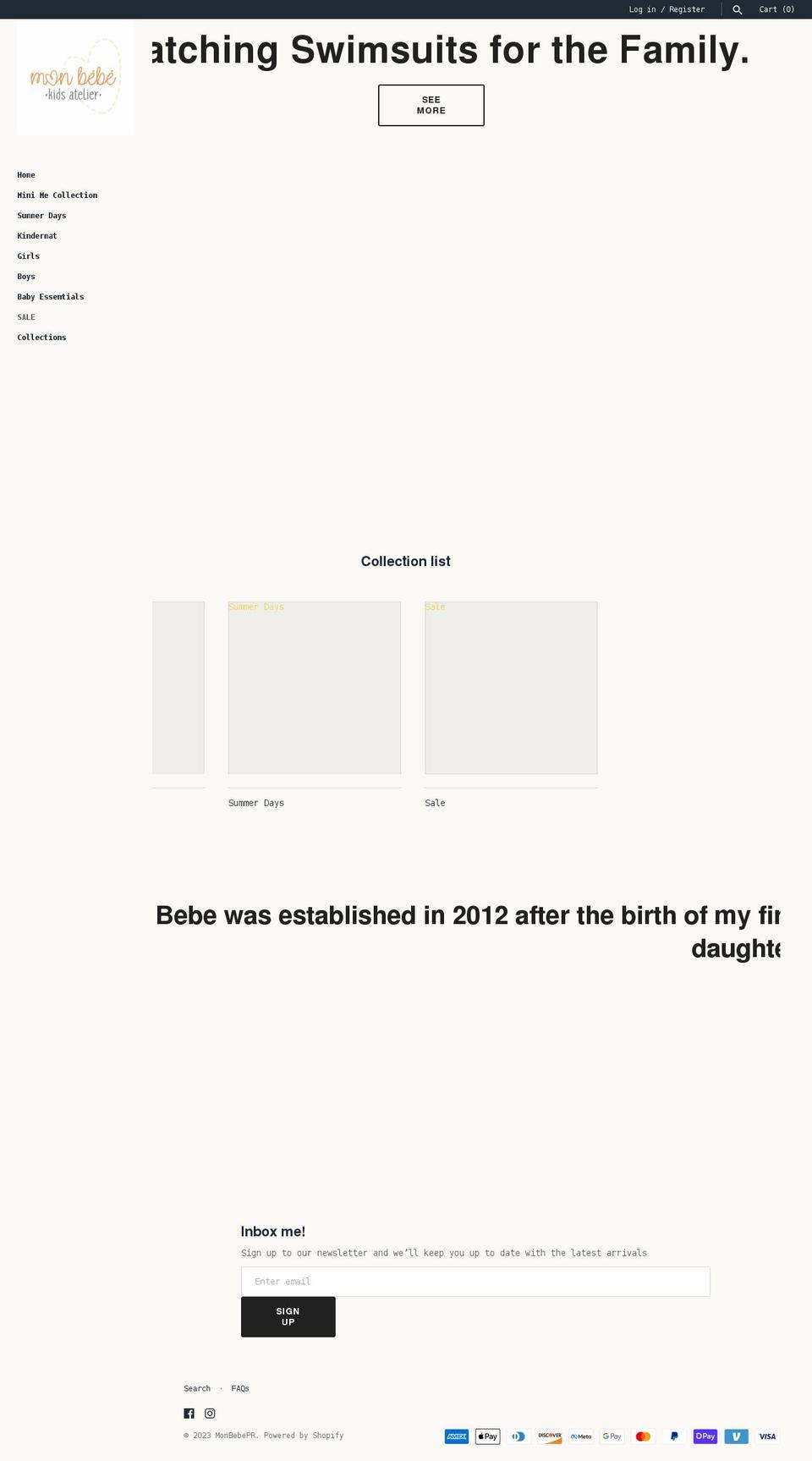 monbebepr.com shopify website screenshot