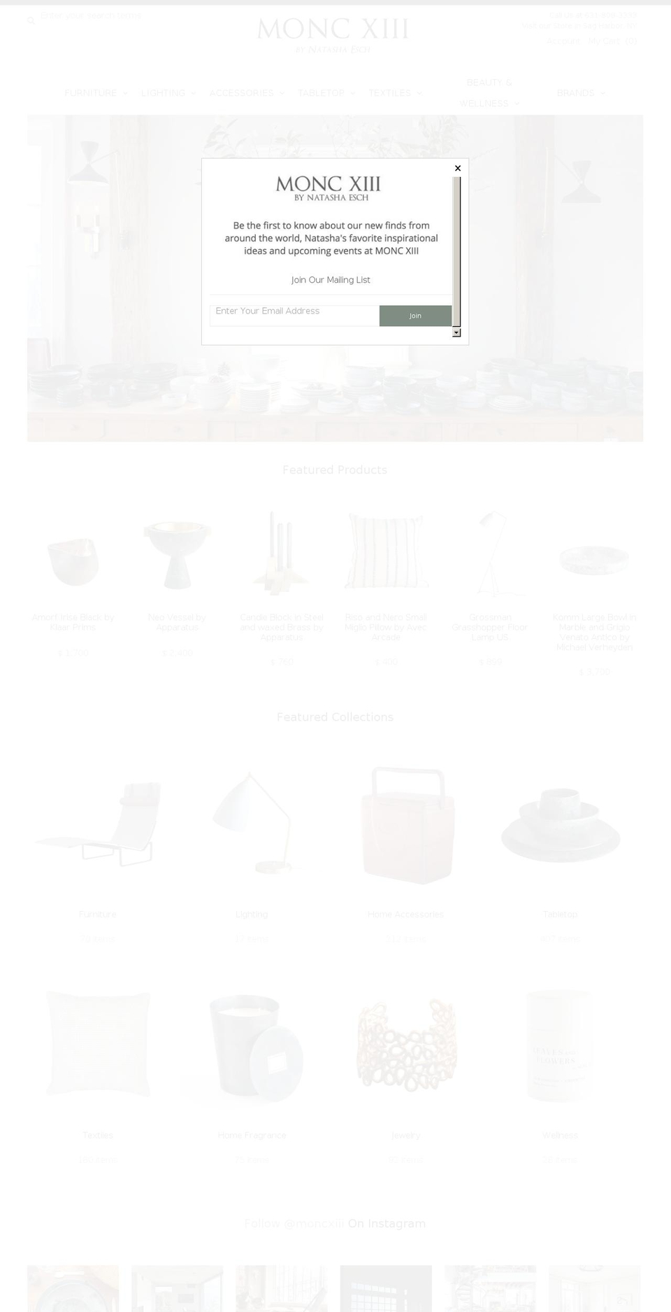 monc13.com shopify website screenshot