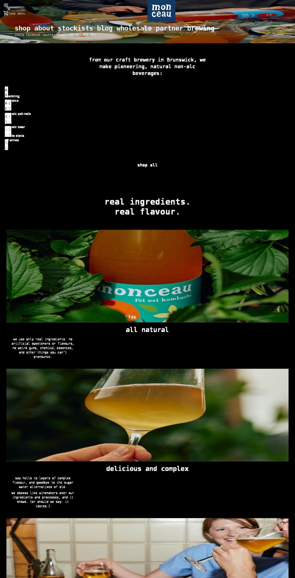 monceau.com.au shopify website screenshot