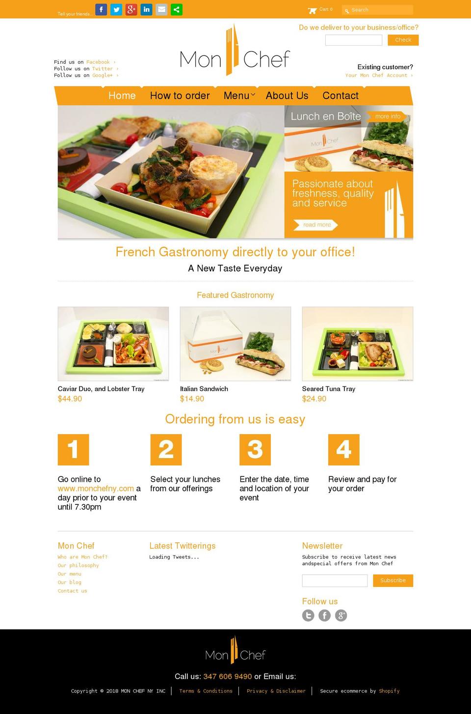 monchefla.com — Shopify storefront screenshot