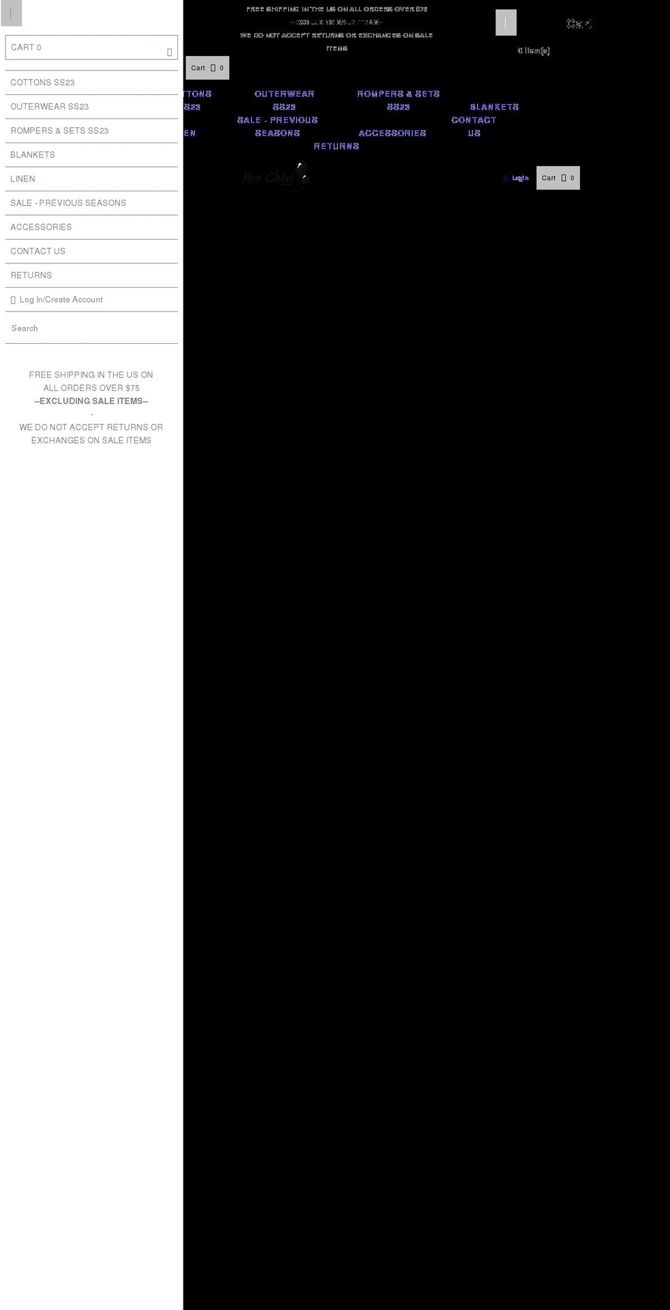 moncheriny.com shopify website screenshot