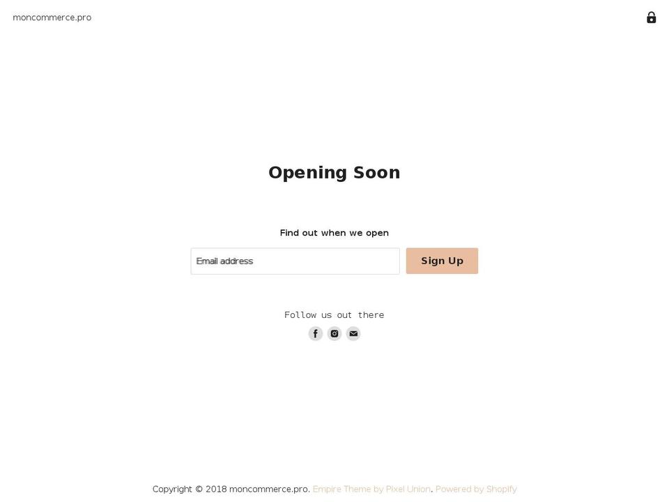moncommerce.pro shopify website screenshot