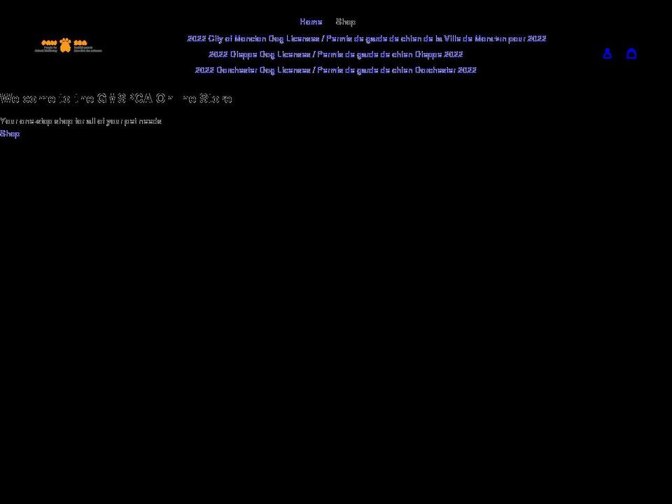 moncton-spca.myshopify.com shopify website screenshot