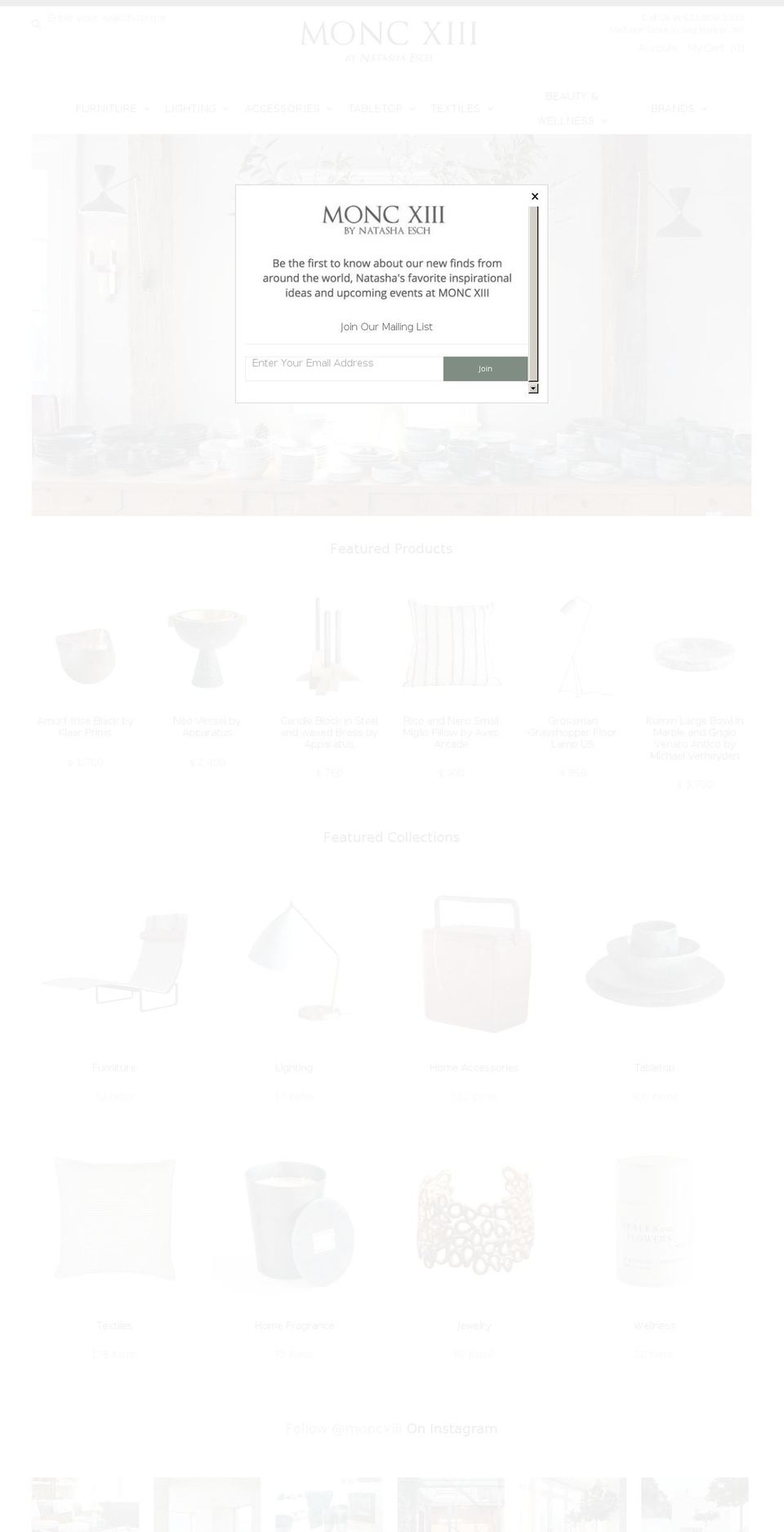 moncxiiii.com shopify website screenshot