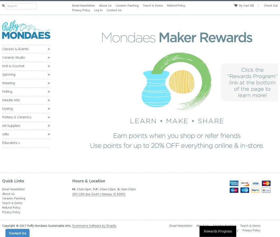 mondaes.com shopify website screenshot