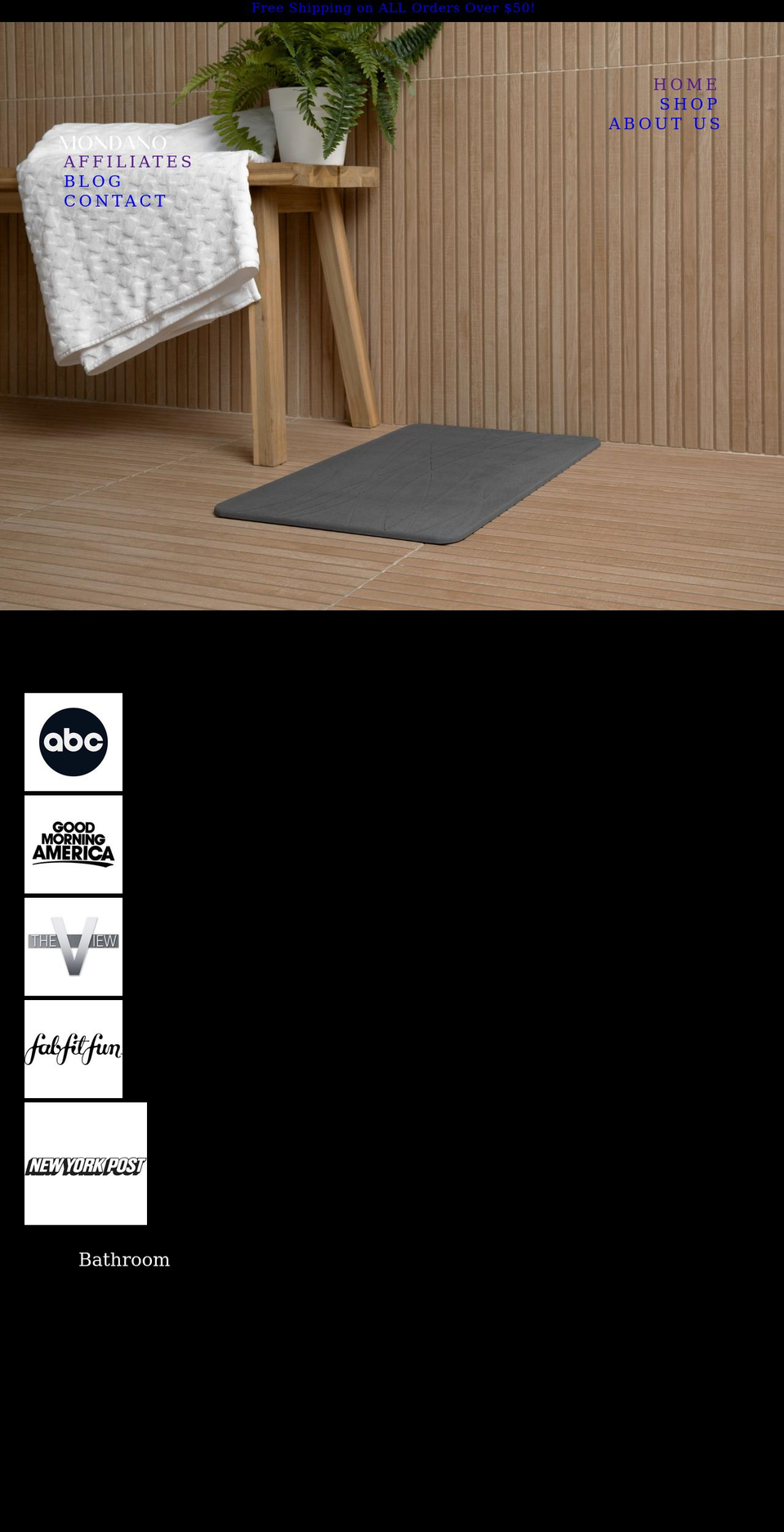 mondanohome.com shopify website screenshot