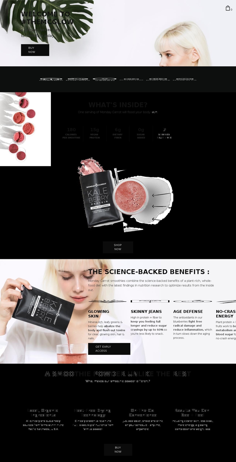mondaycarrot.com — Shopify storefront screenshot