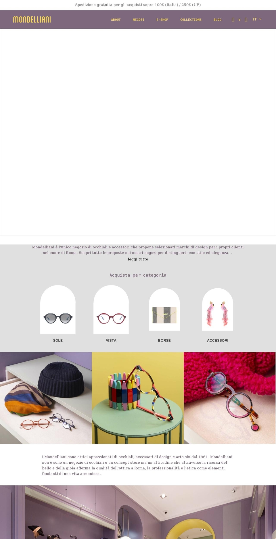 mondelliani.com shopify website screenshot