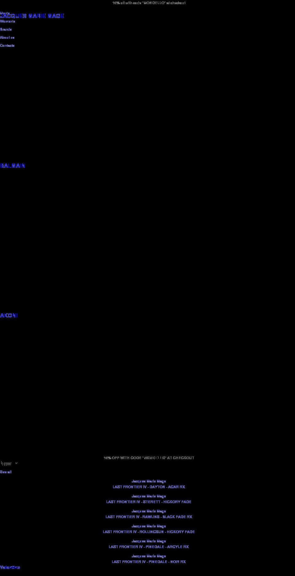 mondello1962.com — Shopify storefront screenshot