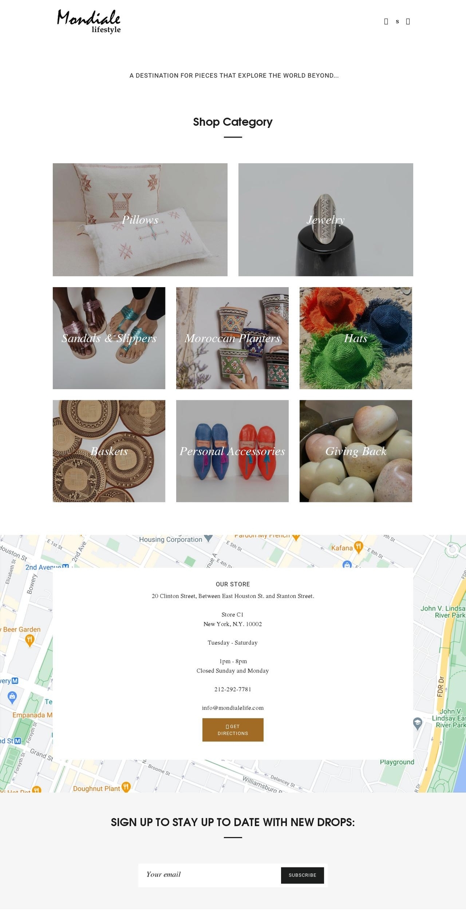 mondialelife.com shopify website screenshot