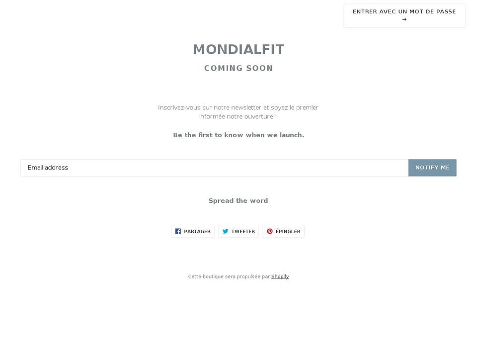 mondialfit.myshopify.com shopify website screenshot