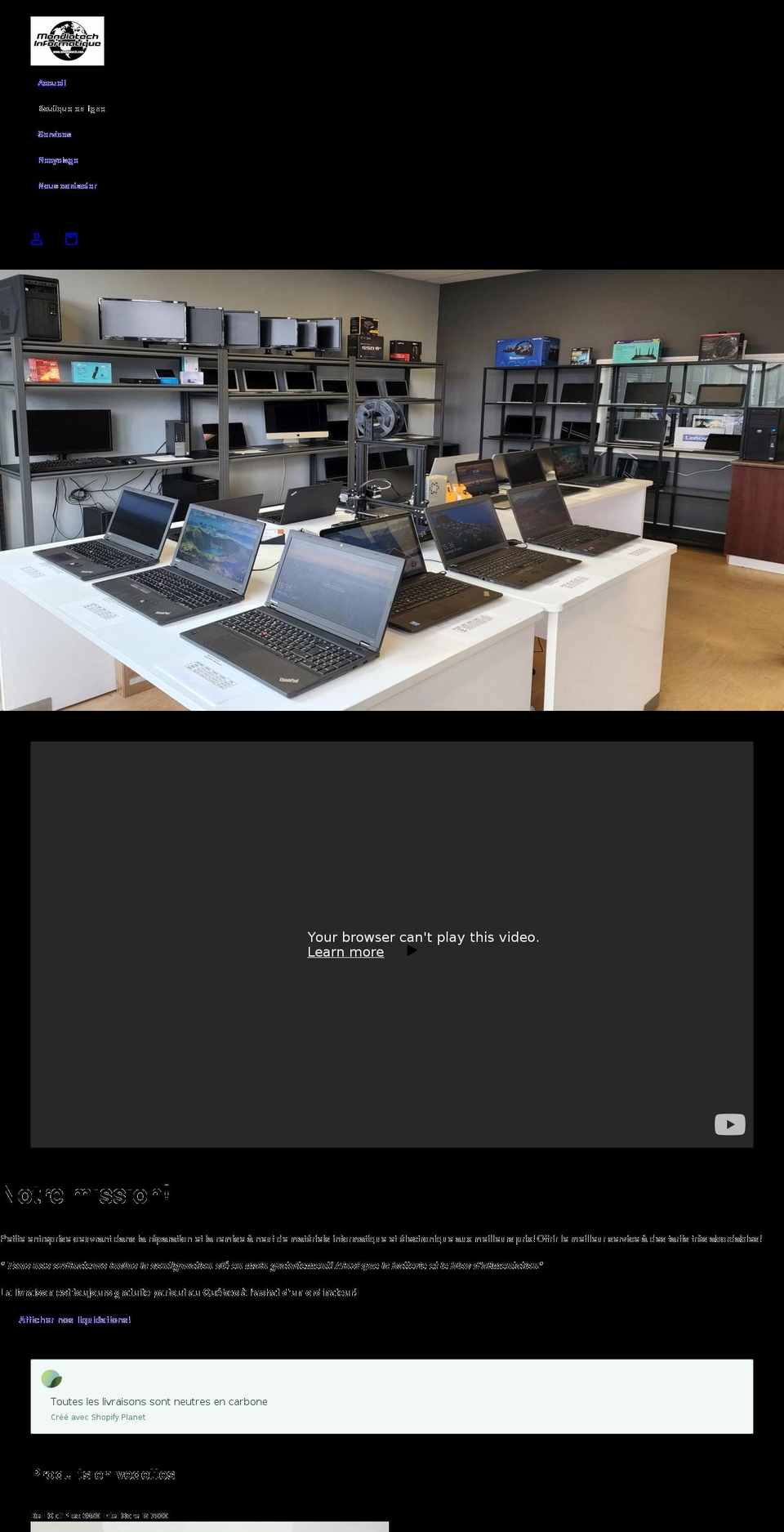 mondiatech.com shopify website screenshot