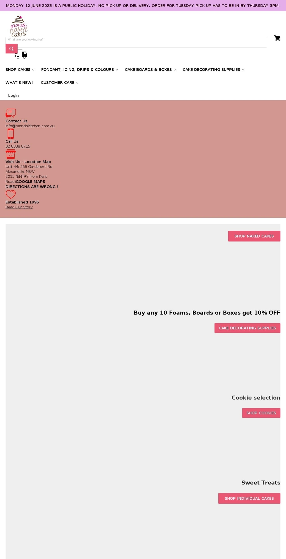 mondokitchen.com.au shopify website screenshot