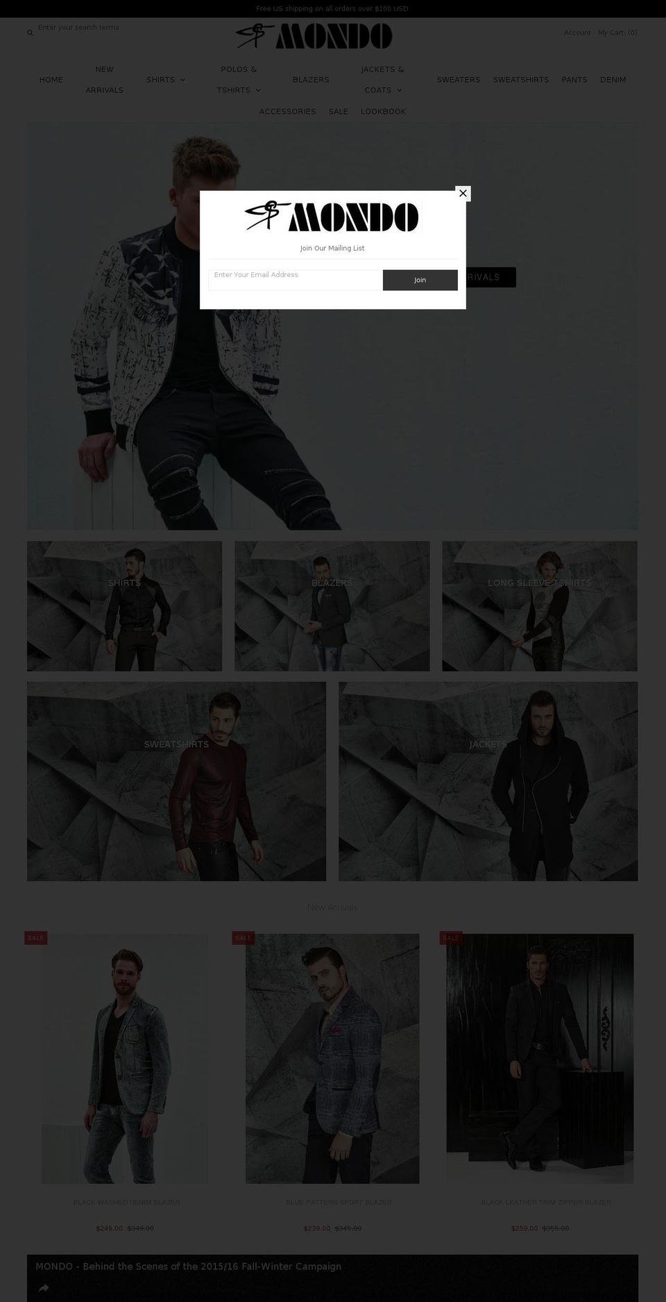 mondomens.com shopify website screenshot