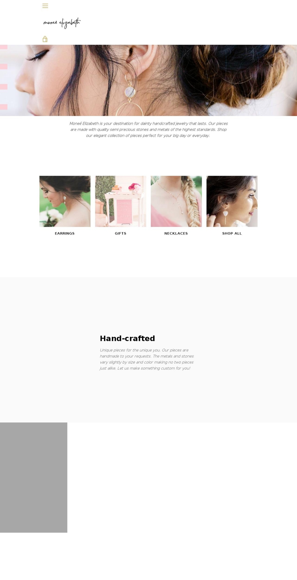 moneeelizabeth.com shopify website screenshot