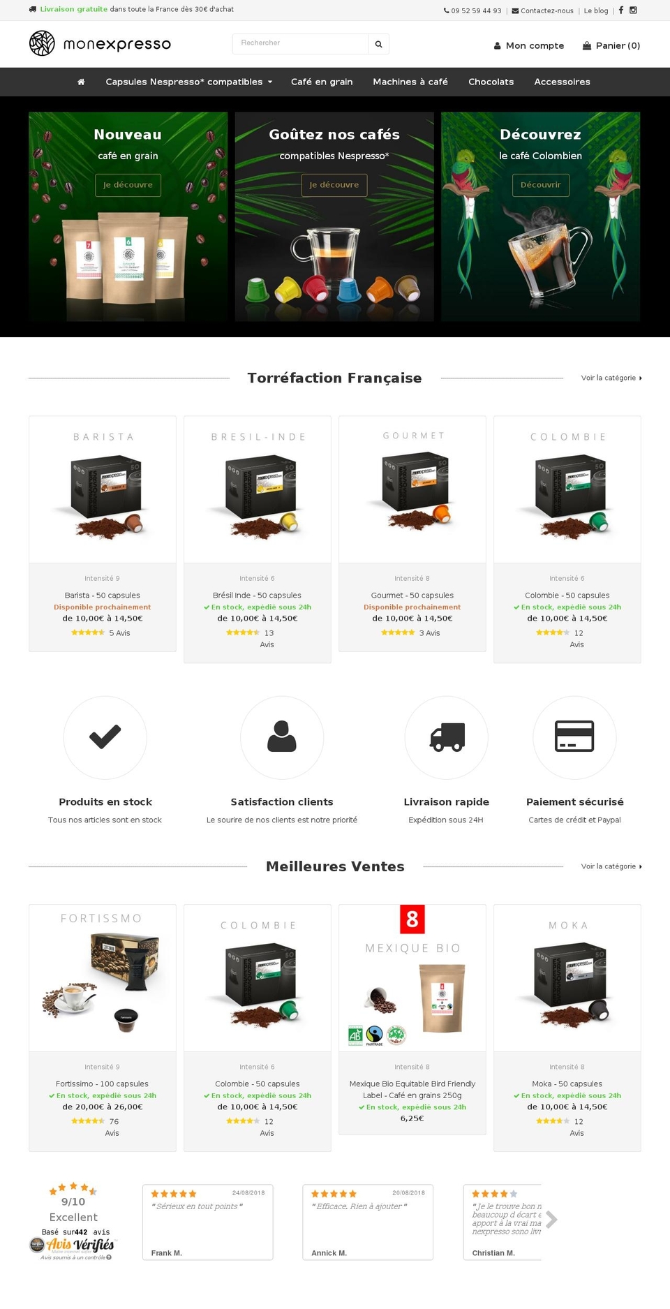 monexpresso.com shopify website screenshot