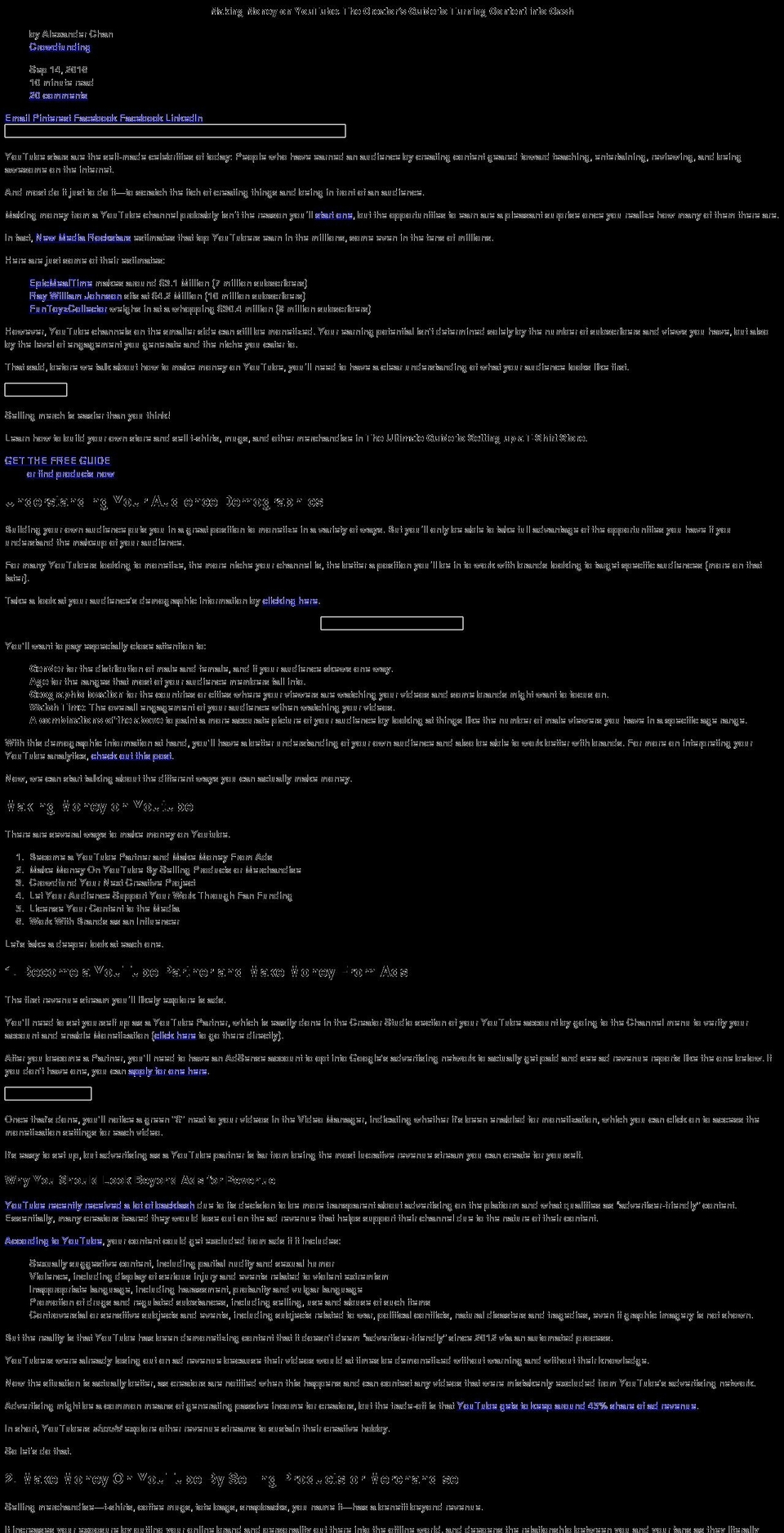 moneyatyoutube.com — Shopify storefront screenshot