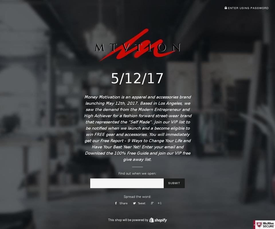 moneymotivation.com shopify website screenshot
