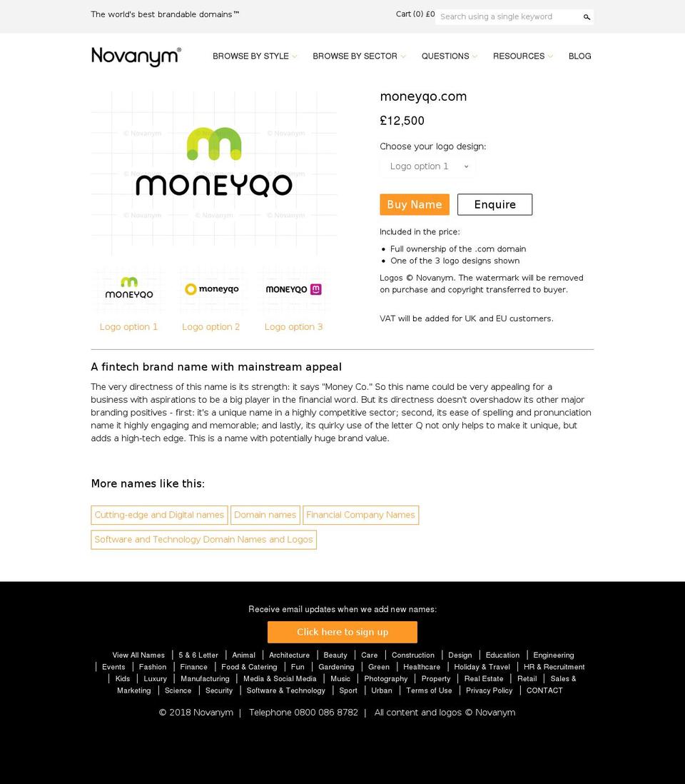 moneyqo.com — Shopify storefront screenshot