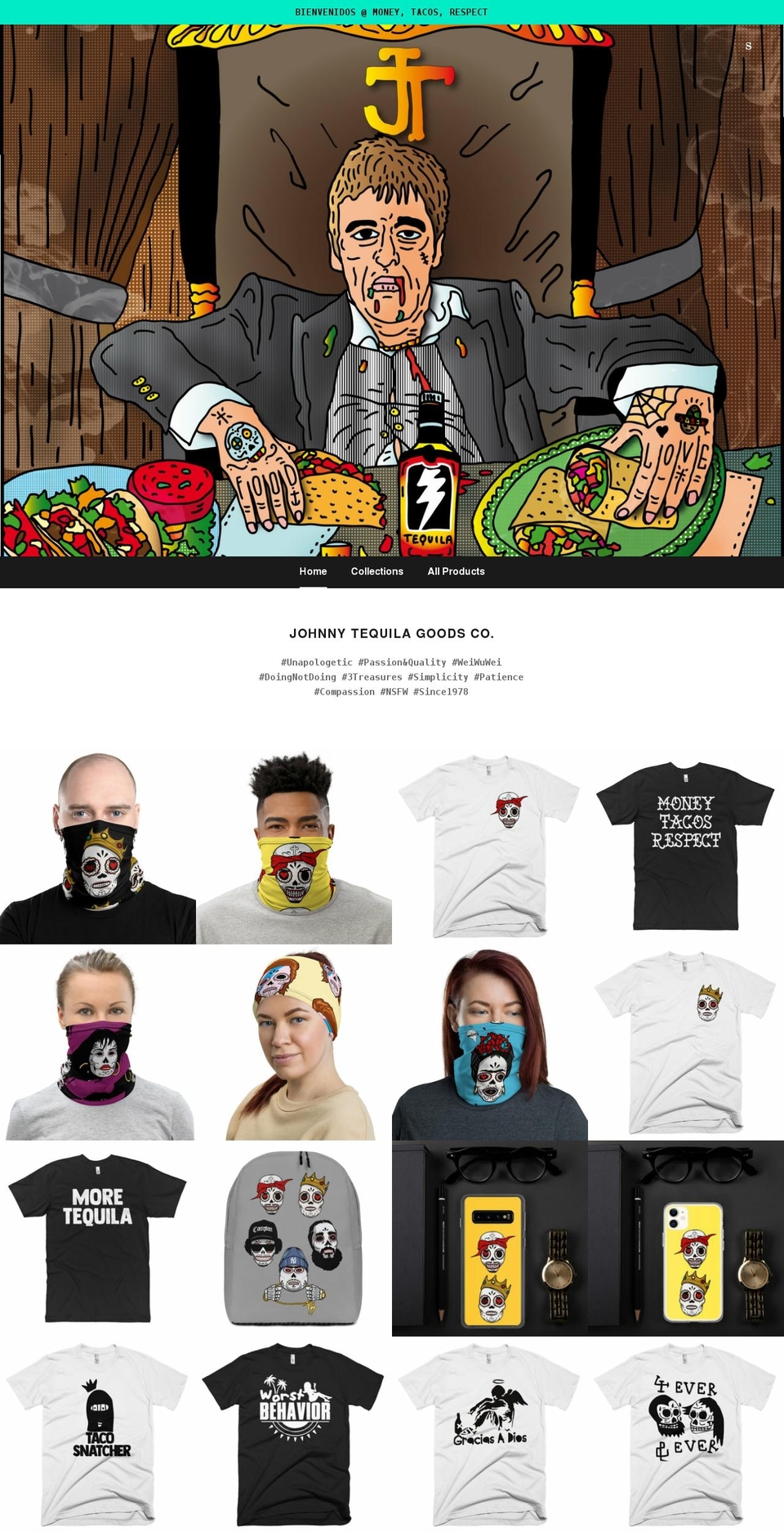 moneytacosrespect.com shopify website screenshot