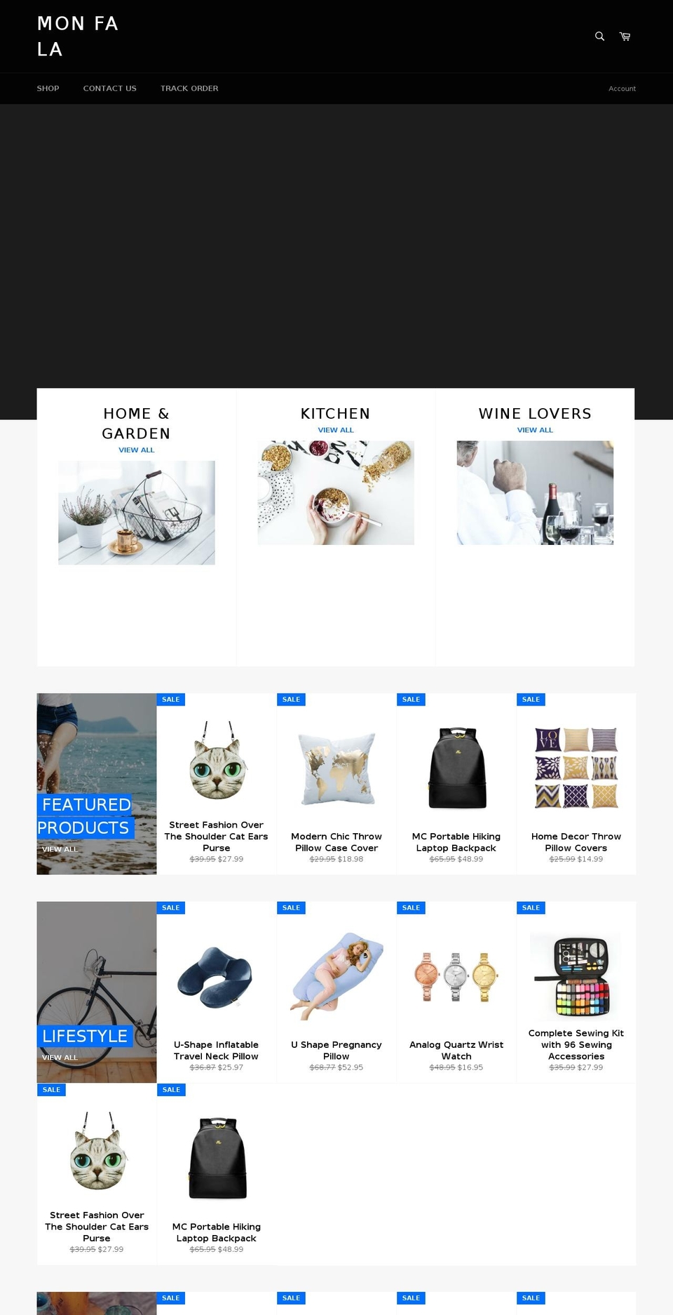 monfala.com shopify website screenshot
