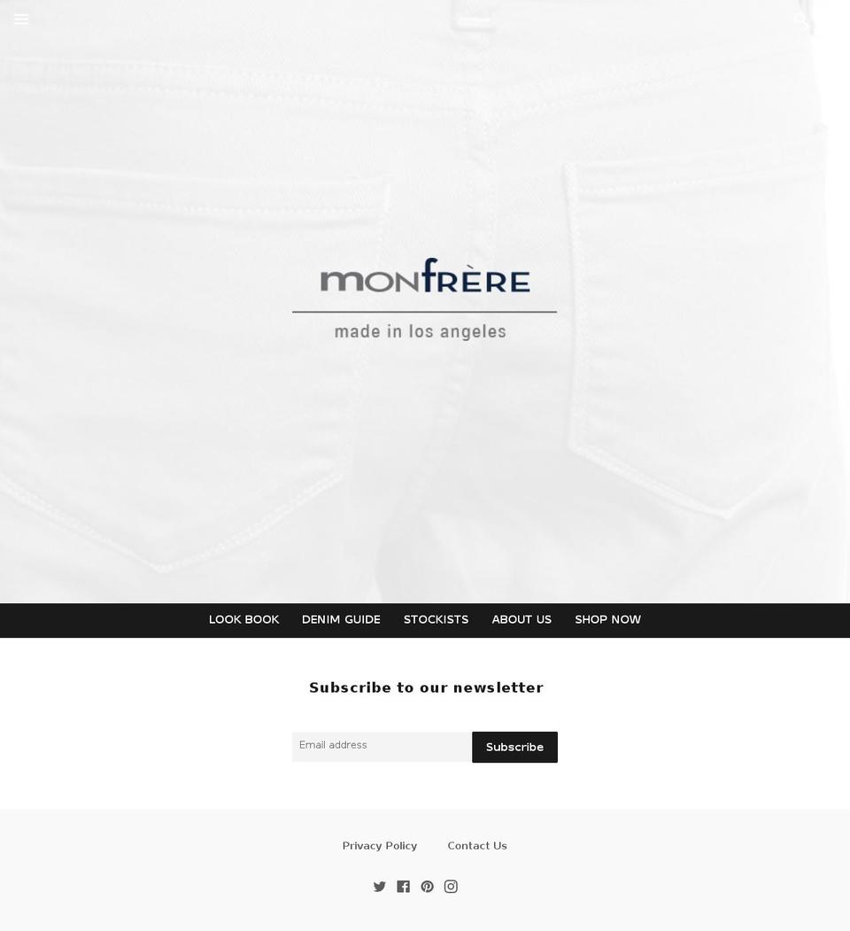 monfrerejeans.com — Shopify storefront screenshot