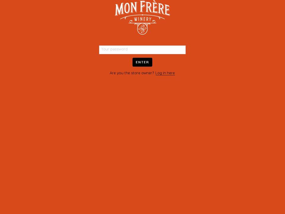 monfrerewines.com shopify website screenshot