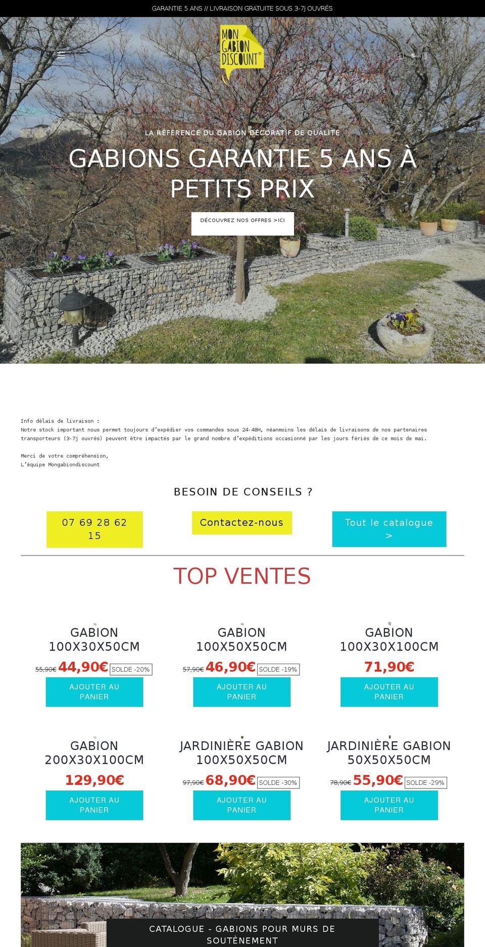 mongabiondiscount.com — Shopify storefront screenshot