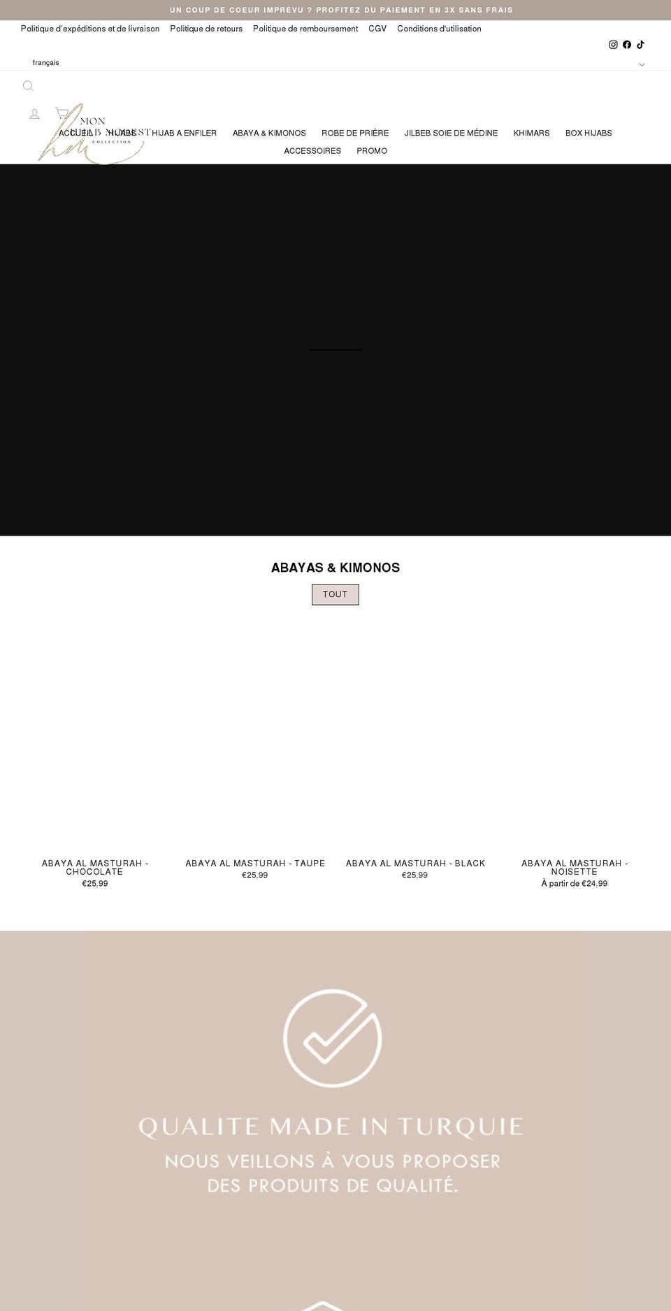 monhijabmodest.com shopify website screenshot