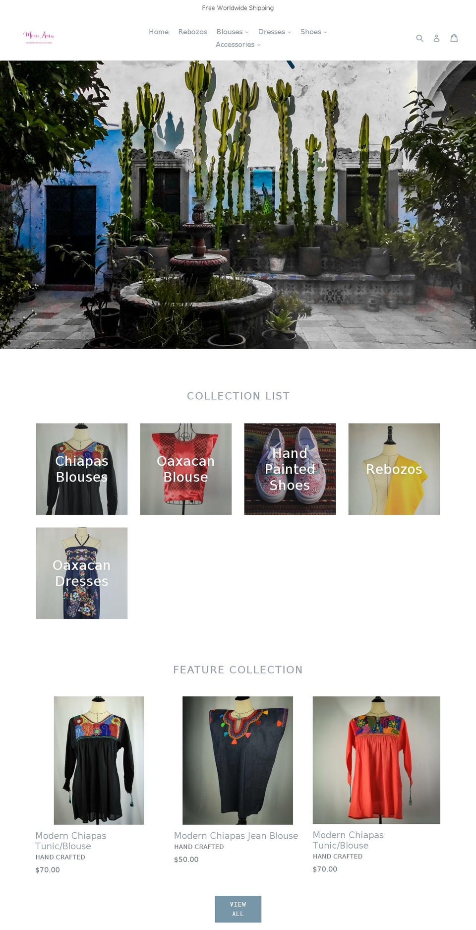 moniama.com shopify website screenshot