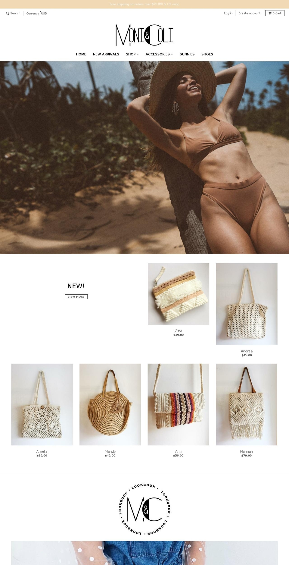 moniandcoli.com shopify website screenshot