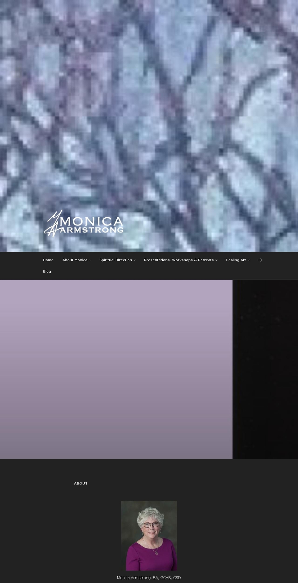 monicaarmstrong.com shopify website screenshot