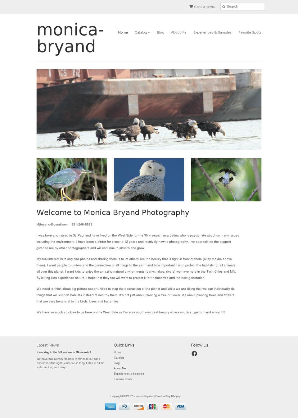 monicabryandphotography.com shopify website screenshot