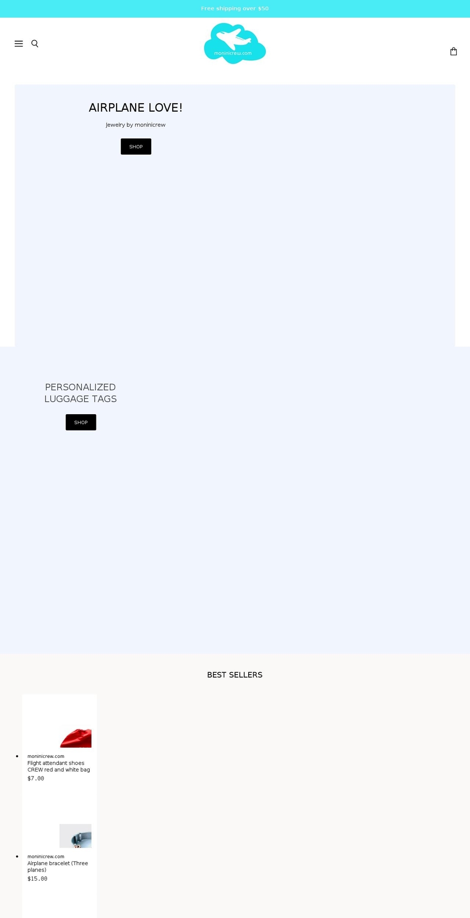 moninicrew.com shopify website screenshot