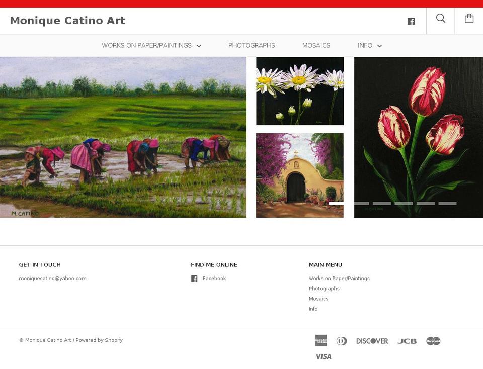 moniquecatino.com — Shopify storefront screenshot