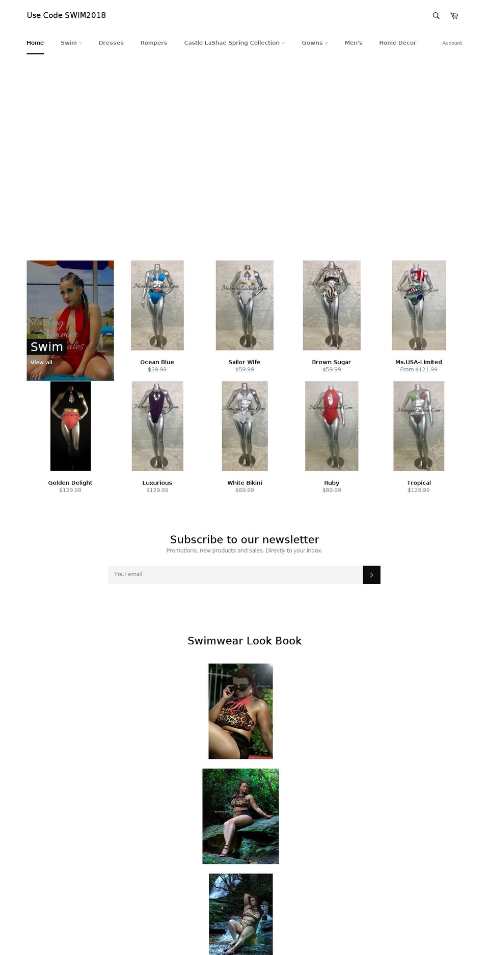 moniquelashae.com shopify website screenshot