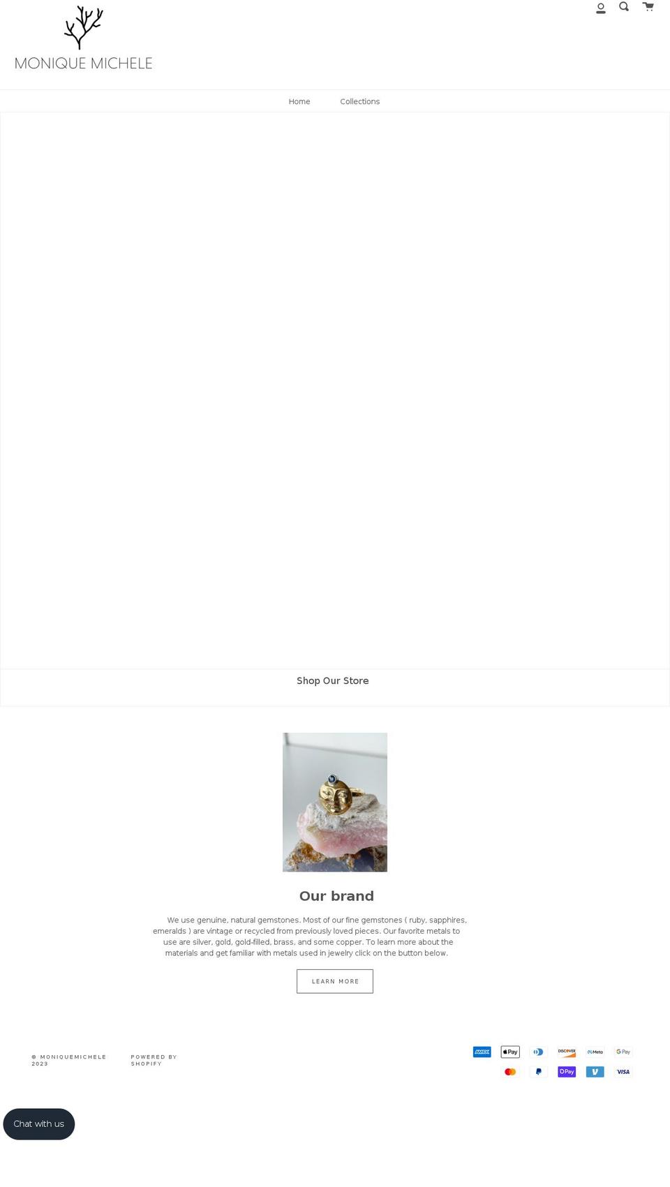 moniquemichele.com shopify website screenshot