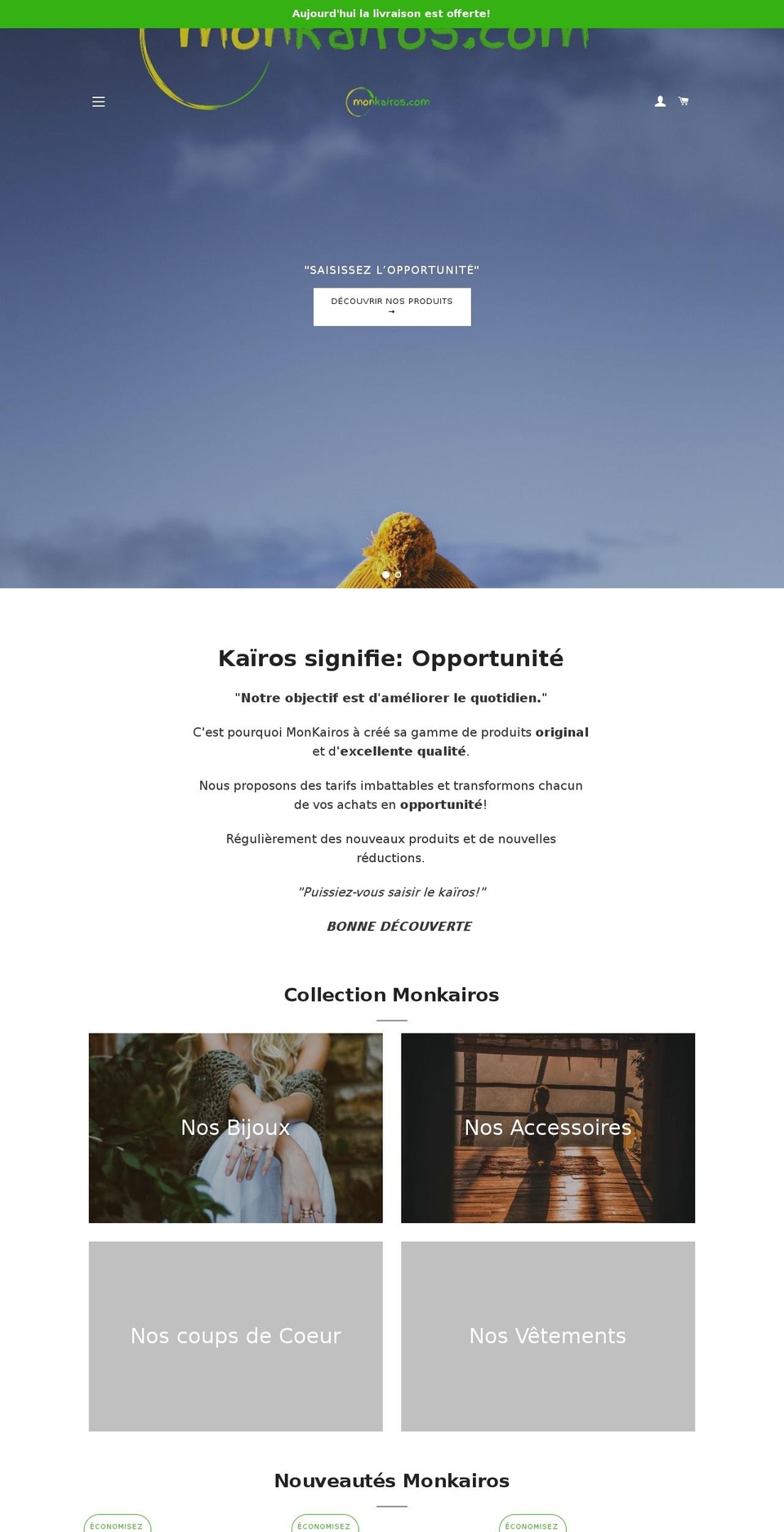 monkairos.com — Shopify storefront screenshot