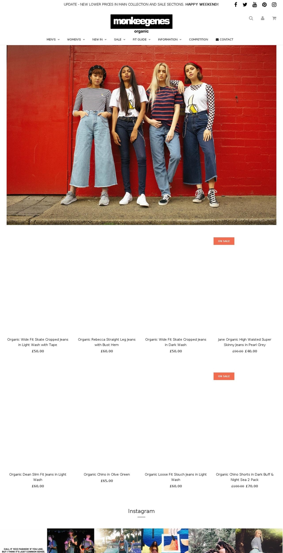 monkeegenes.com shopify website screenshot