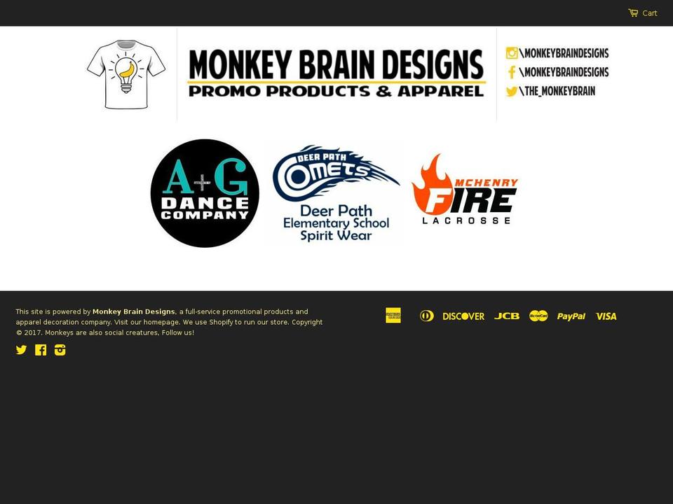 monkeybrainsdesign.com shopify website screenshot