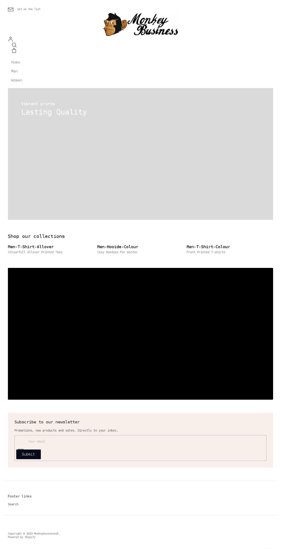 monkeybusiness13.com shopify website screenshot