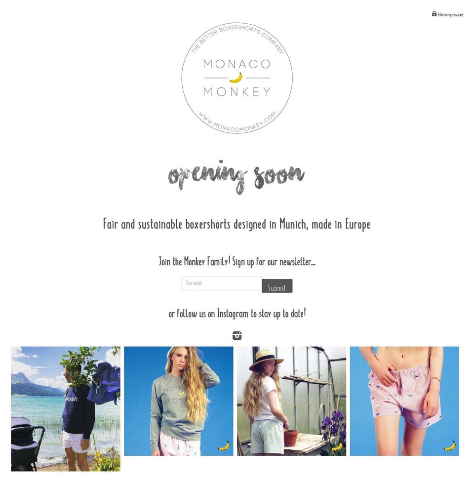 Monkey Theme Shopify theme site example monkeymunich.com