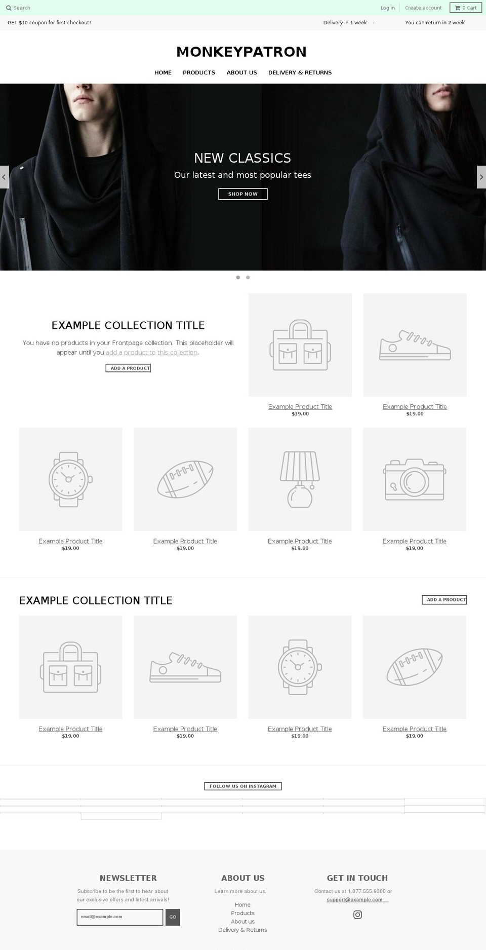 monkeypatron.com — Shopify storefront screenshot